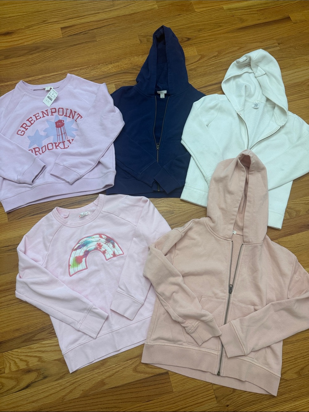 Girls hoodie and sweatshirt bundle set